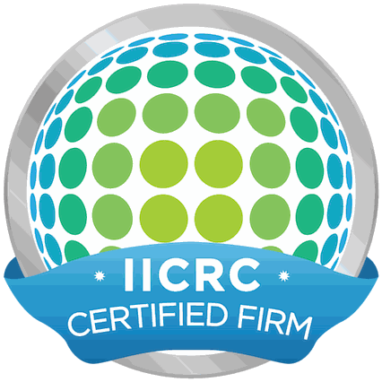 IICRC Certified Firm badge, your assurance that a certified Perth firm cleans your carpet to the IICRC S100 standard.